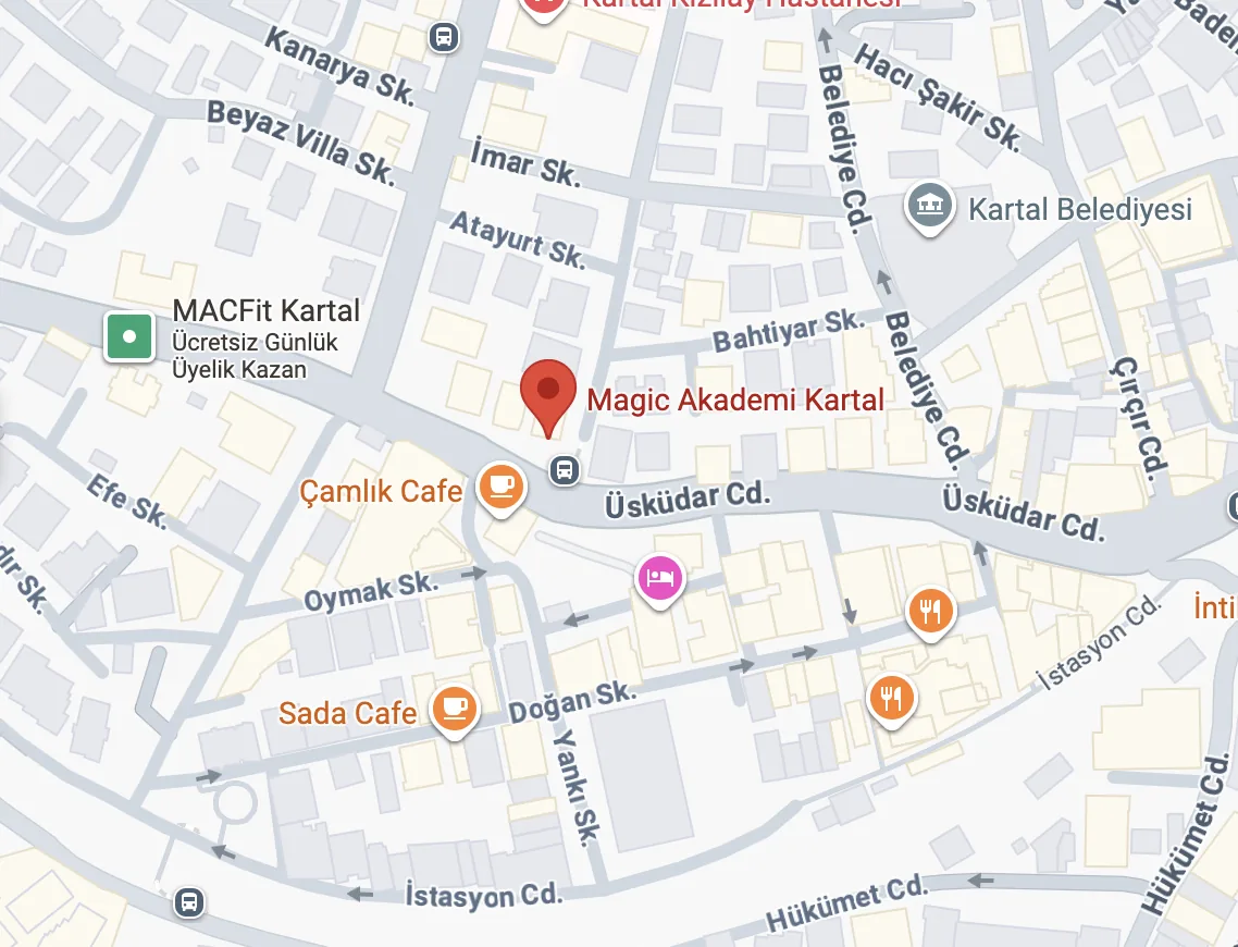 Kartal şubesinin harita konumu