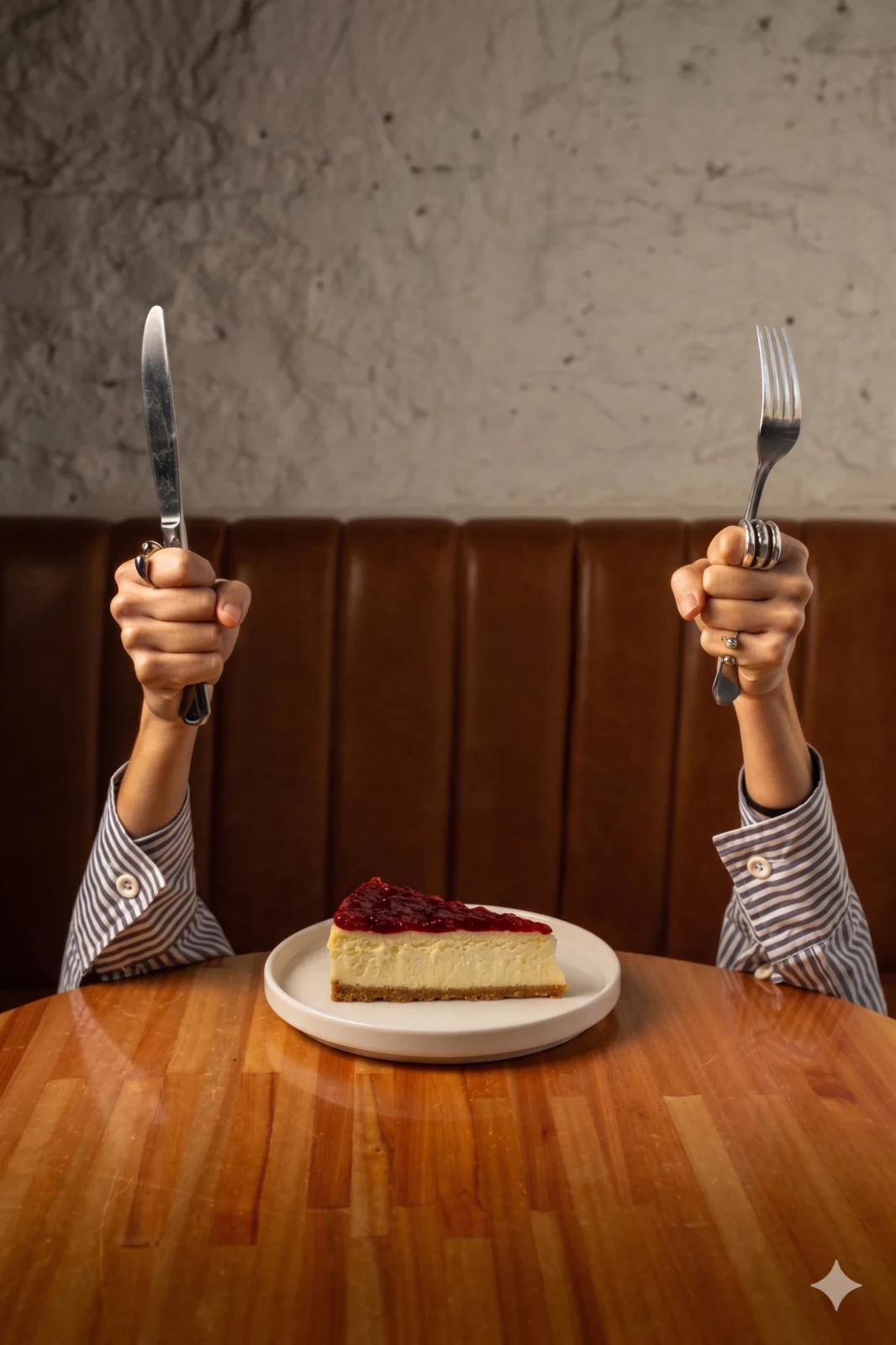 Ahududu cheesecake tabağı